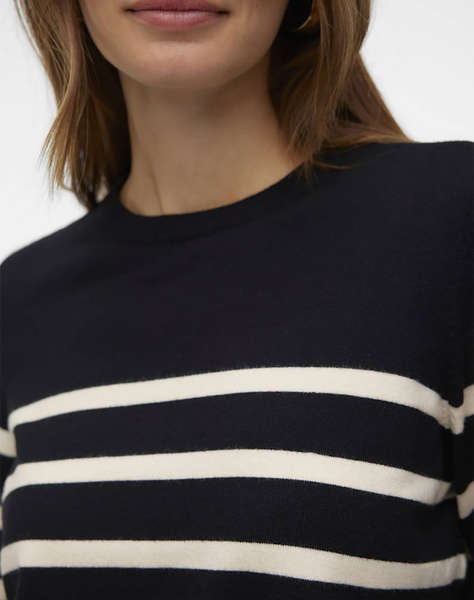 VERO MODA VMSABA PLAIN LS O-NECK PULLOVER GA NOOS