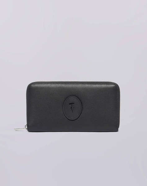 TRUSSARDI SOCIETY ZIP AROUND WALLET LG - CALF LEATHER (Размери: 19.5 x 10.5см.)