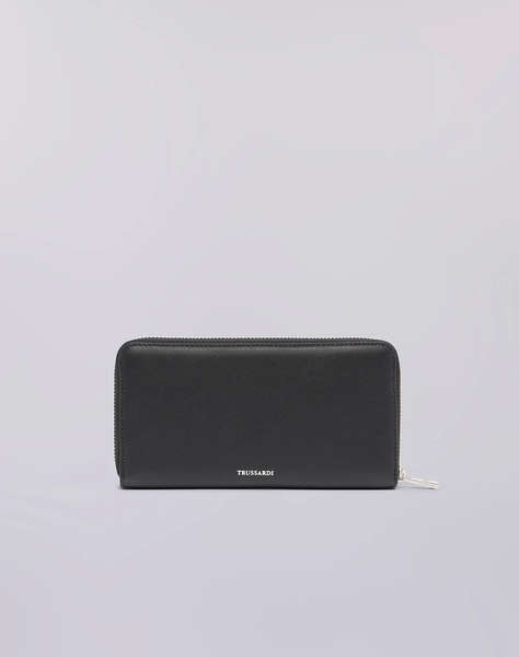 TRUSSARDI SOCIETY ZIP AROUND WALLET LG - CALF LEATHER (Размери: 19.5 x 10.5см.)