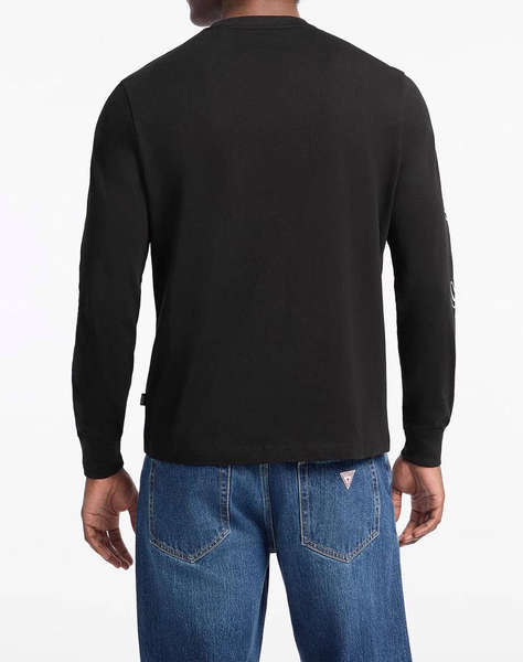 GUESS JEANS GJ CN LS REG PRINT ON SLEEVE МЪЖКА ТЕНИСКА