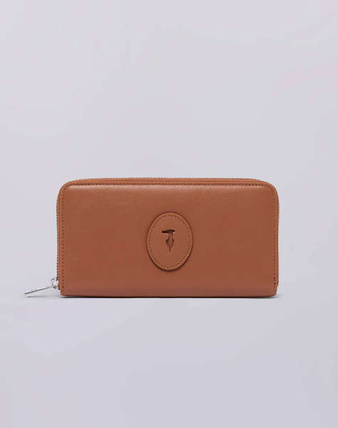 TRUSSARDI SOCIETY ZIP AROUND WALLET LG - CALF LEATHER (Размери: 19.5 x 10.5см.)