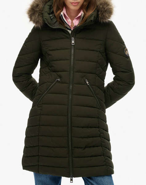 SUPERDRY D2 OVIN FUJI FAUX FUR HOOD MID LENGTH ДАМСКО ЯКЕ