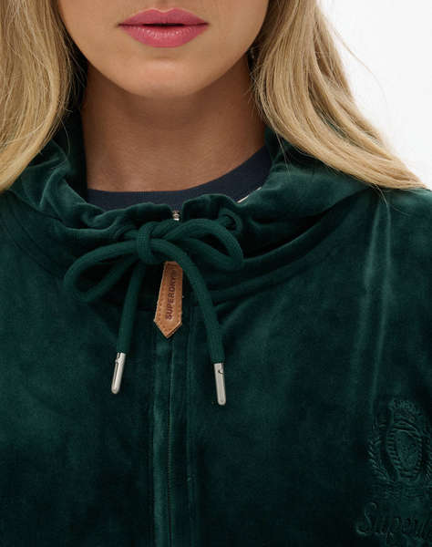 SUPERDRY D1 SDSW COUNTRY CLUB VELOUR ZIPHOOD ДАМСКИ СУИТШЪРТ