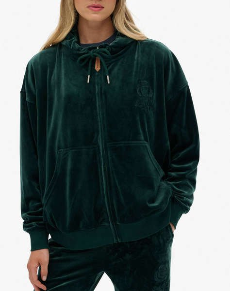 SUPERDRY D1 SDSW COUNTRY CLUB VELOUR ZIPHOOD ДАМСКИ СУИТШЪРТ
