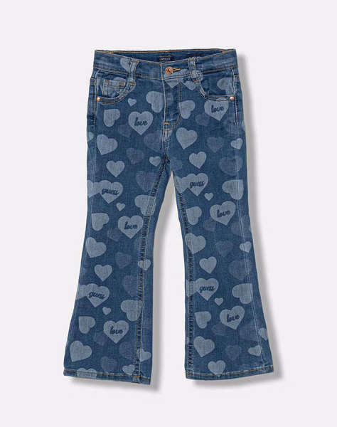 GUESS STR DENIM FLARE PANTS W/LASER ДЕТСКИ ПАНТАЛОНИ GIRL