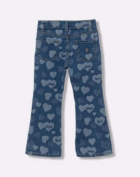 GUESS STR DENIM FLARE PANTS W/LASER ДЕТСКИ ПАНТАЛОНИ GIRL