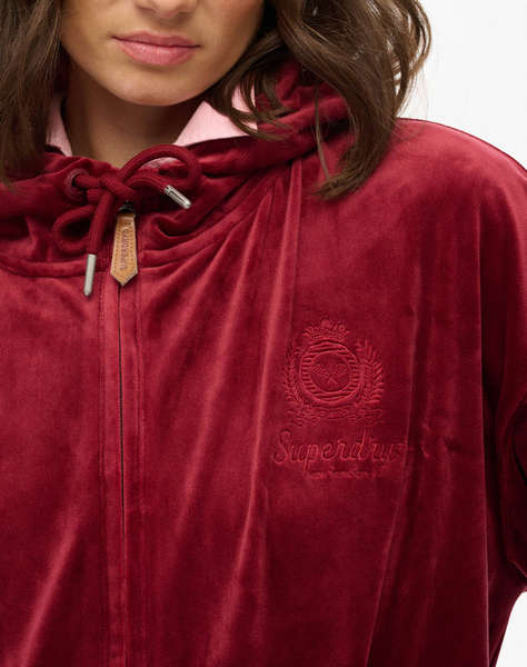 SUPERDRY D1 SDSW COUNTRY CLUB VELOUR ZIPHOOD ДАМСКИ СУИТШЪРТ