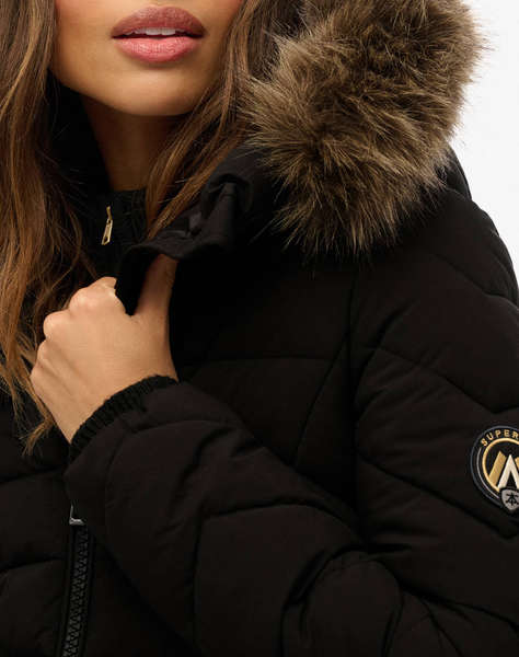 SUPERDRY D2 OVIN FUJI FAUX FUR HOOD MID LENGTH ДАМСКО ЯКЕ