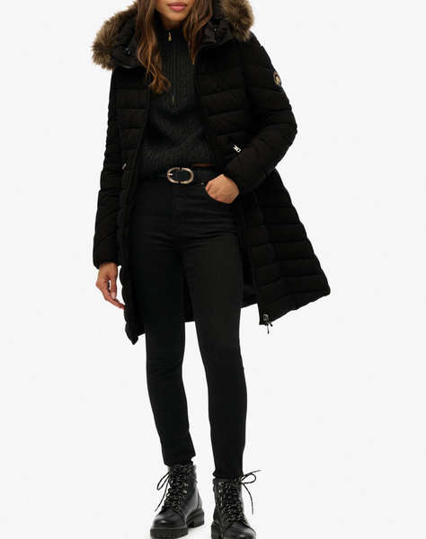 SUPERDRY D2 OVIN FUJI FAUX FUR HOOD MID LENGTH ДАМСКО ЯКЕ