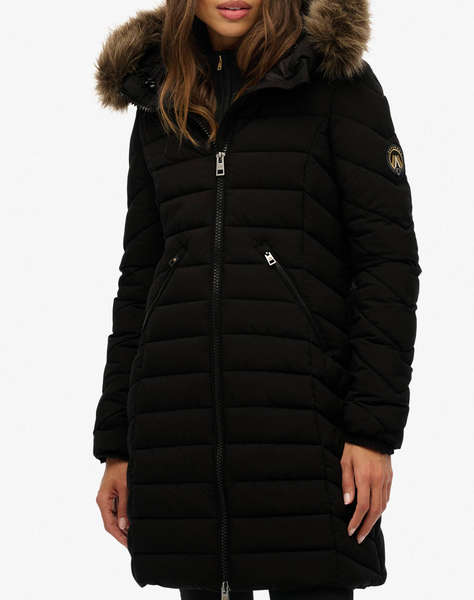 SUPERDRY D2 OVIN FUJI FAUX FUR HOOD MID LENGTH ДАМСКО ЯКЕ
