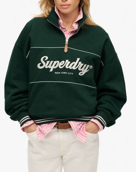 SUPERDRY D2 SDSW COUNTRY CLUB LOOSE 1/4 ZIP ДАМСКИ СУИТШЪРТ