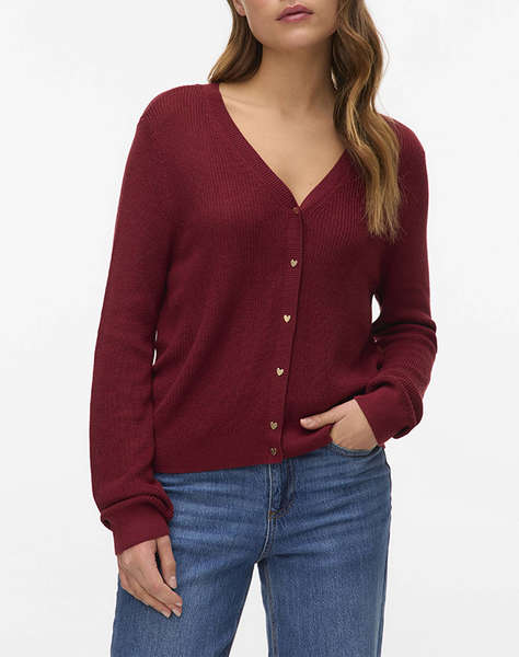 VERO MODA VMNEWLEX LS V-NECK HEART CARDIGAN