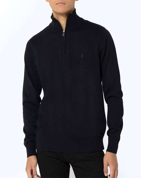 BOSTONIANS ПУЛОВЕР ПАМУЧЕН HALF-ZIP REGULAR FIT