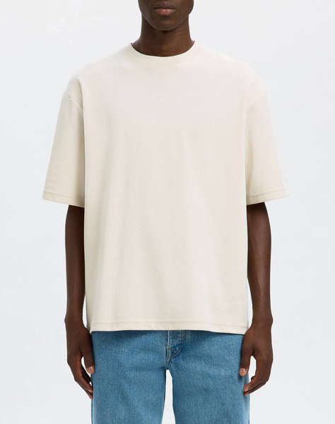 SELECTED SLHLOOSEOSCAR SS O-NECK TEE NOOS