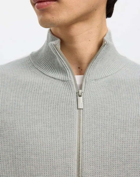 SELECTED SLHDANE LS KNIT STRUCTURE FULL ZIP NOOS