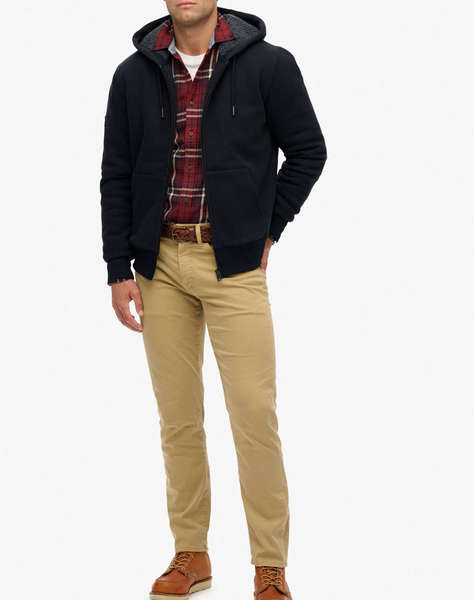 SUPERDRY D1 BORG LINED ZIPHOOD MEN''S SWEATSHIRT