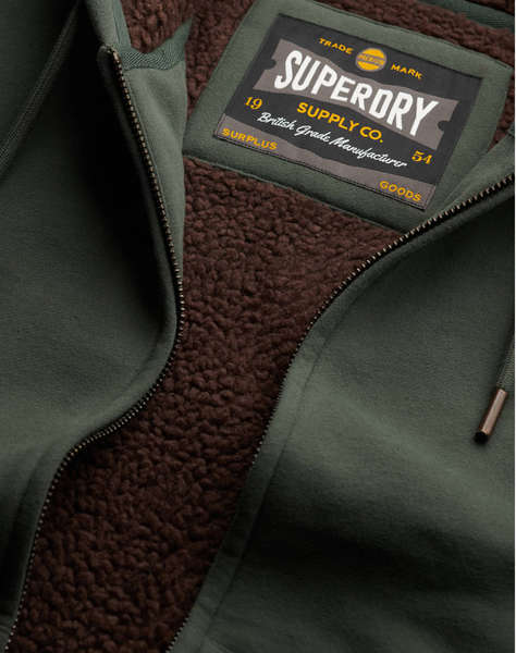 SUPERDRY D1 BORG LINED ZIPHOOD MEN''S SWEATSHIRT