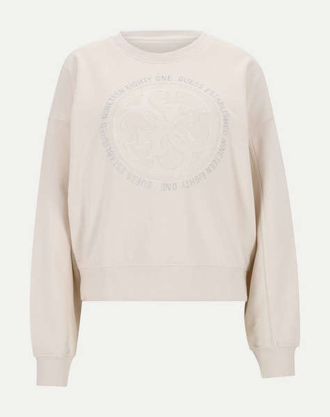 GUESS CN 4G LOGO HOTFIX SWEATSHIRT ДАМСКА ЖИЛЕТКА