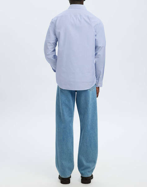 SELECTED SLHSLIM-LUX POPLIN MIX SHIRT LS NOOS