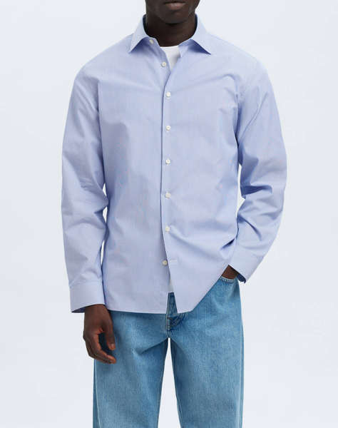 SELECTED SLHSLIM-LUX POPLIN MIX SHIRT LS NOOS