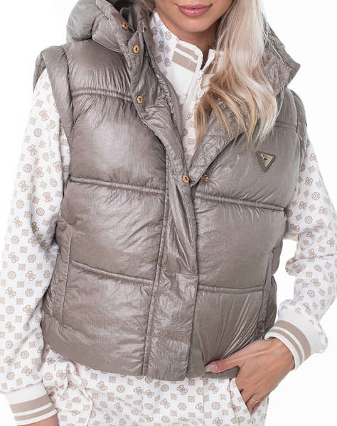 GUESS ERNESTINE CROP PADDED VEST ДАМСКО ЯКЕ