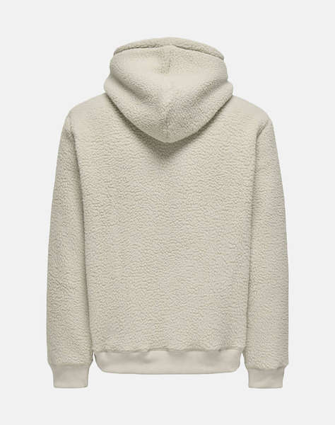 ONLY&SONS ONSEMILIO REG TEDDY HOODIE SWEAT VD