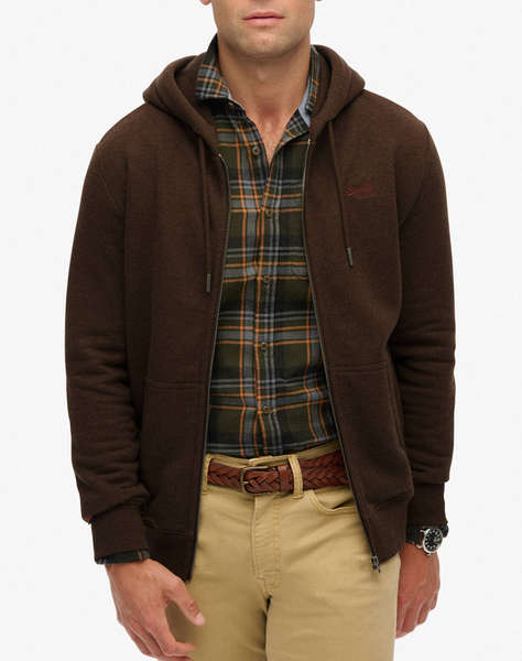 SUPERDRY D1 OVIN ESSENTIAL LOGO ZIP HOODIE HB MEN''S SWEATSHIRT