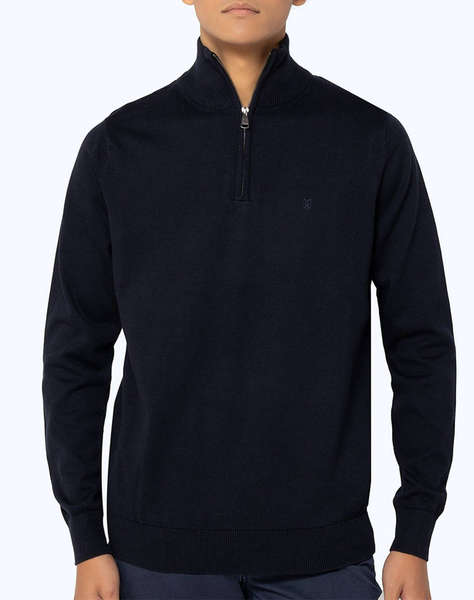 BOSTONIANS ПУЛОВЕР ПАМУЧЕН HALF-ZIP REGULAR FIT