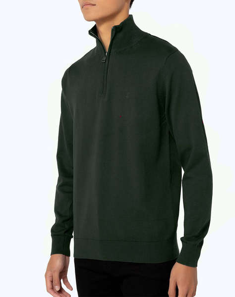 BOSTONIANS ПУЛОВЕР ПАМУЧЕН HALF-ZIP REGULAR FIT