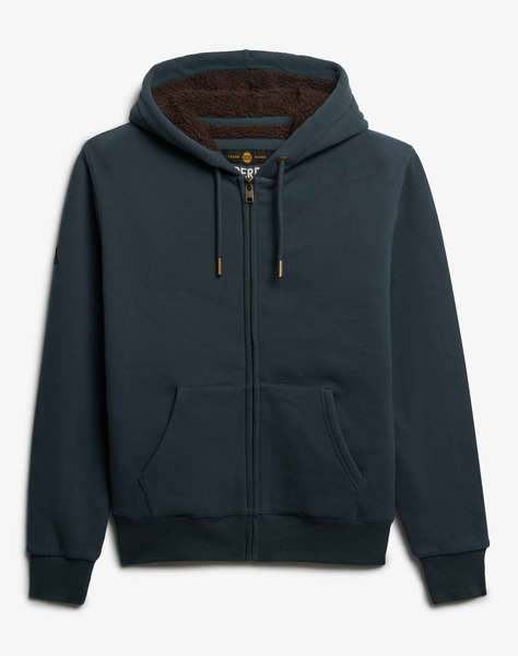 SUPERDRY D1 BORG LINED ZIPHOOD MEN''S SWEATSHIRT