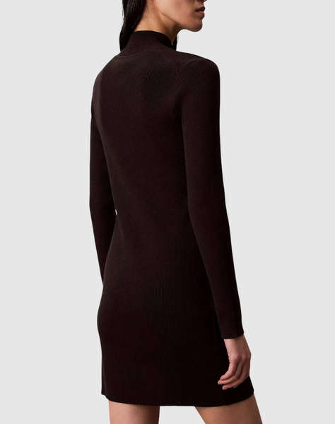 CALVIN KLEIN JEANS LS T NECK MINI DRESS