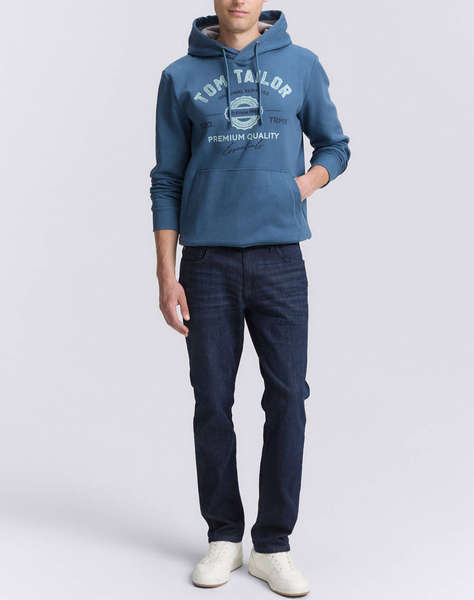 TOM TAILOR HOODIE WITH PRINT MEN''S SWEATSHIRT
