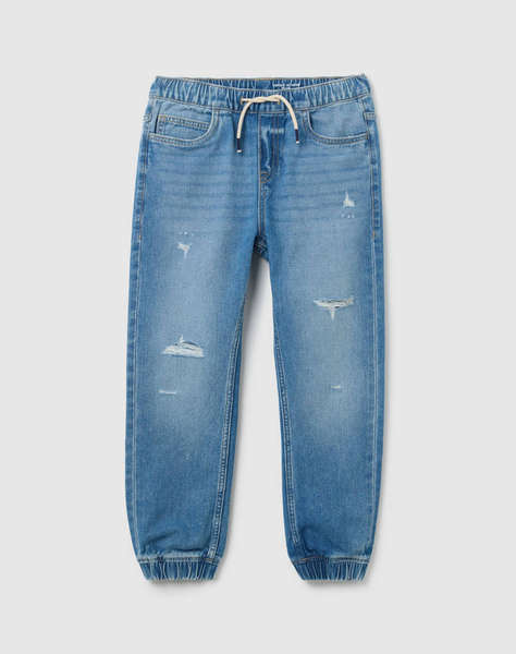 OVS JOGGER SOFT DENIM W/BROKE