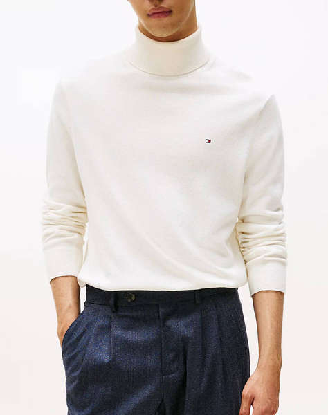TOMMY HILFIGER PIMA ORG CTN CASHMERE ROLL NECK