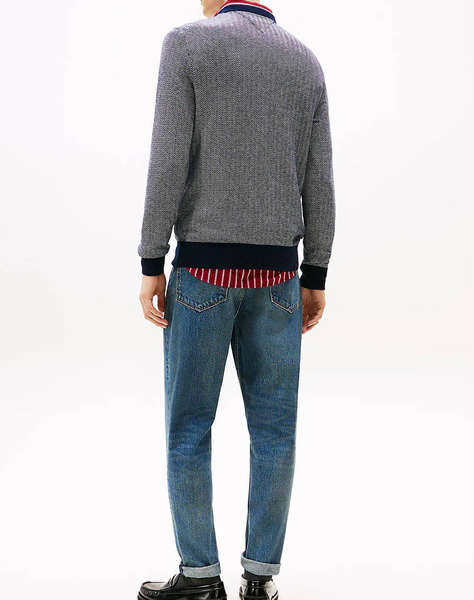 TOMMY HILFIGER PIMA CTN CASH HERRINGBONE CREW