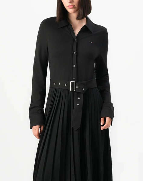 TOMMY HILFIGER INTERLOCK MIX MEDIA POLO DRS LS