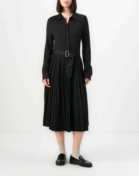 TOMMY HILFIGER INTERLOCK MIX MEDIA POLO DRS LS