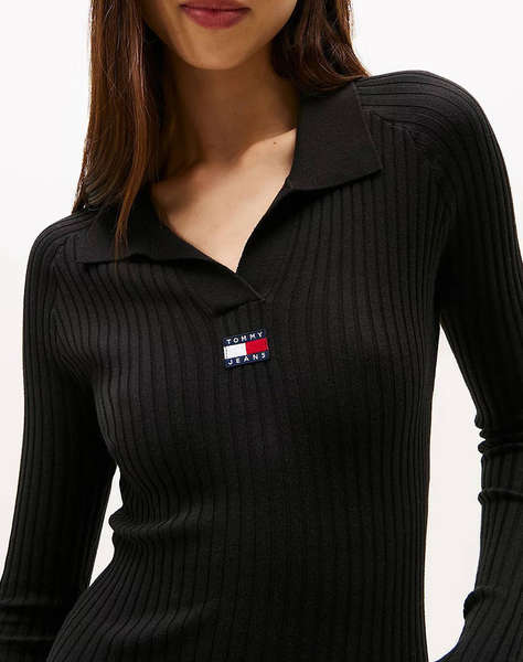 TOMMY JEANS TJW COLLAR BADGE SWEATER DRESS