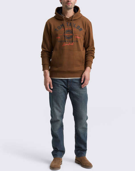 TOM TAILOR HOODIE WITH PRINT MEN''S SWEATSHIRT