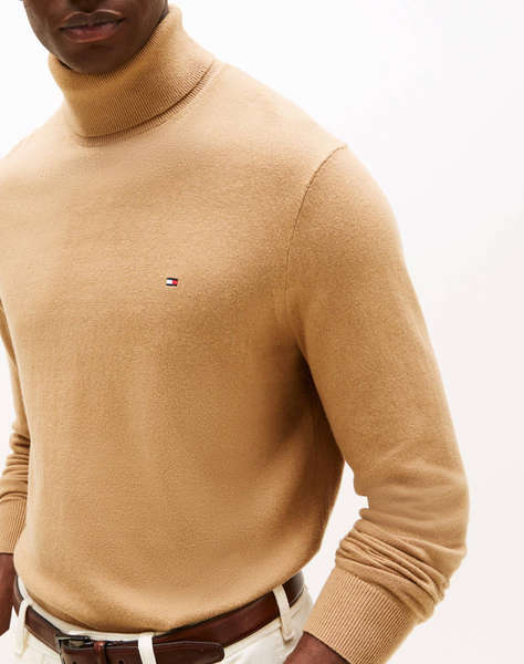 TOMMY HILFIGER PIMA ORG CTN CASHMERE ROLL NECK