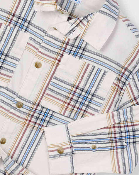 MAYORAL Риза дълъг ръкав с карирано деколте