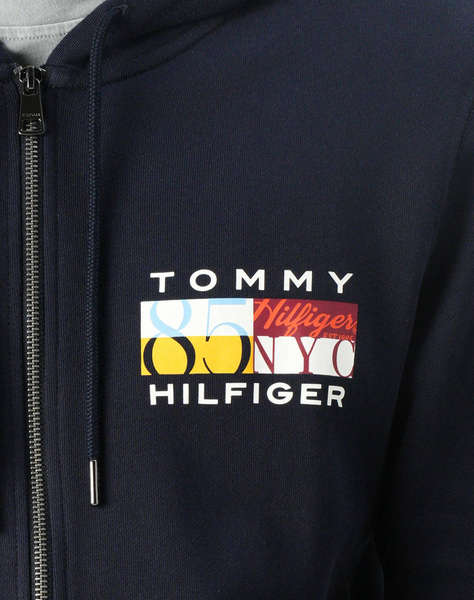 TOMMY HILFIGER TH COLOUR FLAG ZIP THROUGH