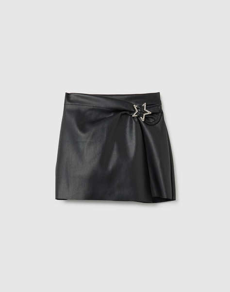 OVS FAKE LEATHER SKORT W/APP