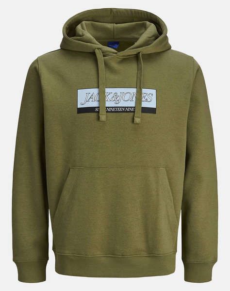 JACK&JONES JORINWOOD BLOCK BRANDING SWEAT HOOD