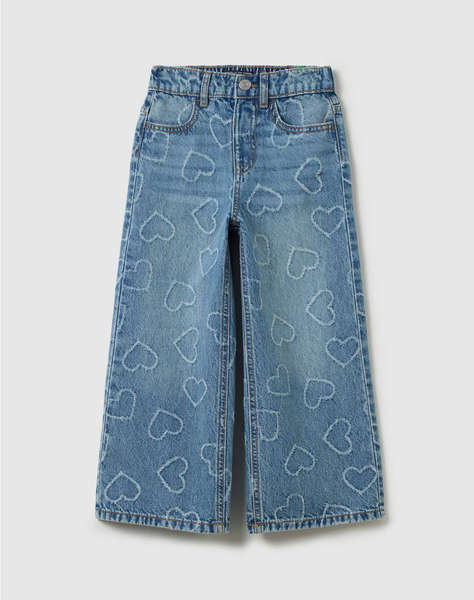 OVS DENIM WIDE LEG W/LASER