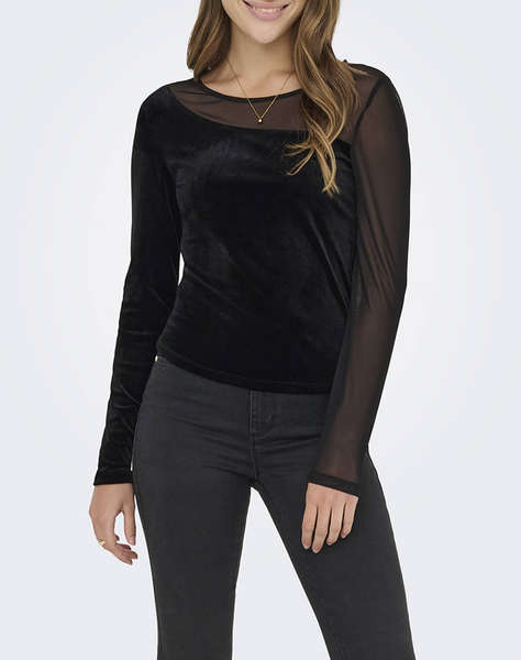 ONLY ONLSMOOTH L/S MESH MIX TOP BOX JRS