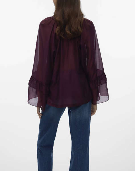 VERO MODA VMJENNA 7/8 FRILL TOP WVN GA