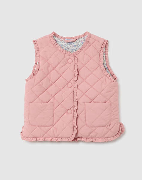 OVS QUILTED GILET W/RUFFLE