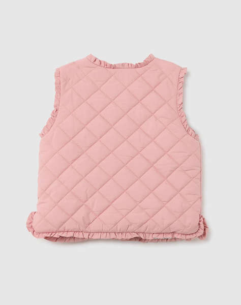OVS QUILTED GILET W/RUFFLE