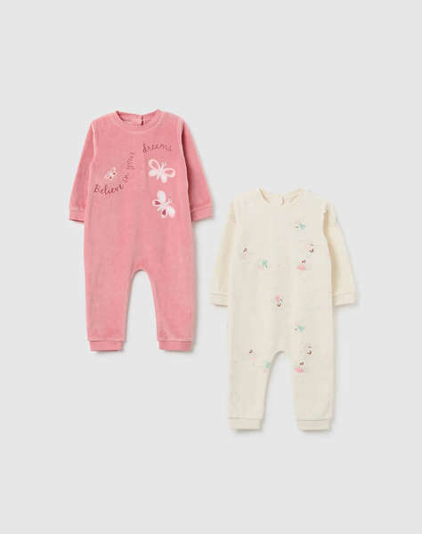 OVS PK 2 ROMPER VELOUR GIRL